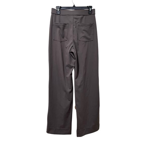 Halara Womens High Waisted Button Straight Leg Casual Pants Size MT Brown NWT - Picture 3 of 7
